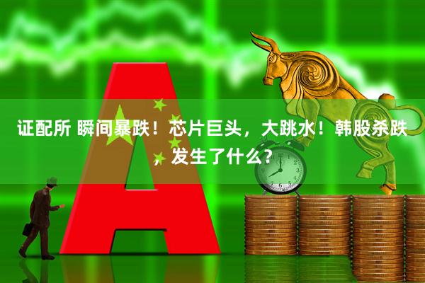 证配所 瞬间暴跌！芯片巨头，大跳水！韩股杀跌，发生了什么？